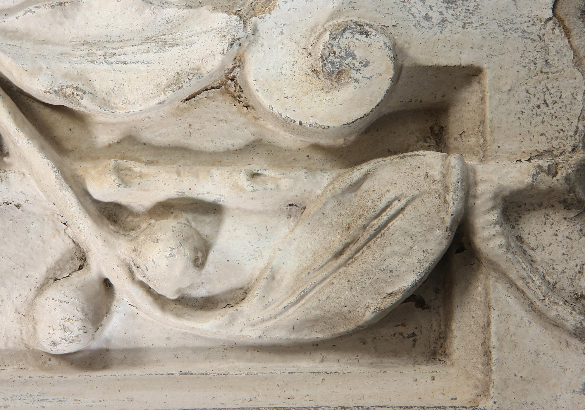 DEKORELEMENT FÖR HUSFASAD, 2 st, cement, 1899.