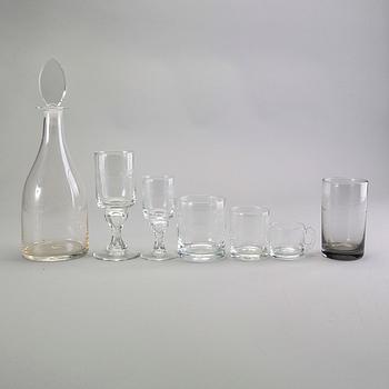 A 65 pcs "Antik" Reijmyre glass service later part of the 20th century.