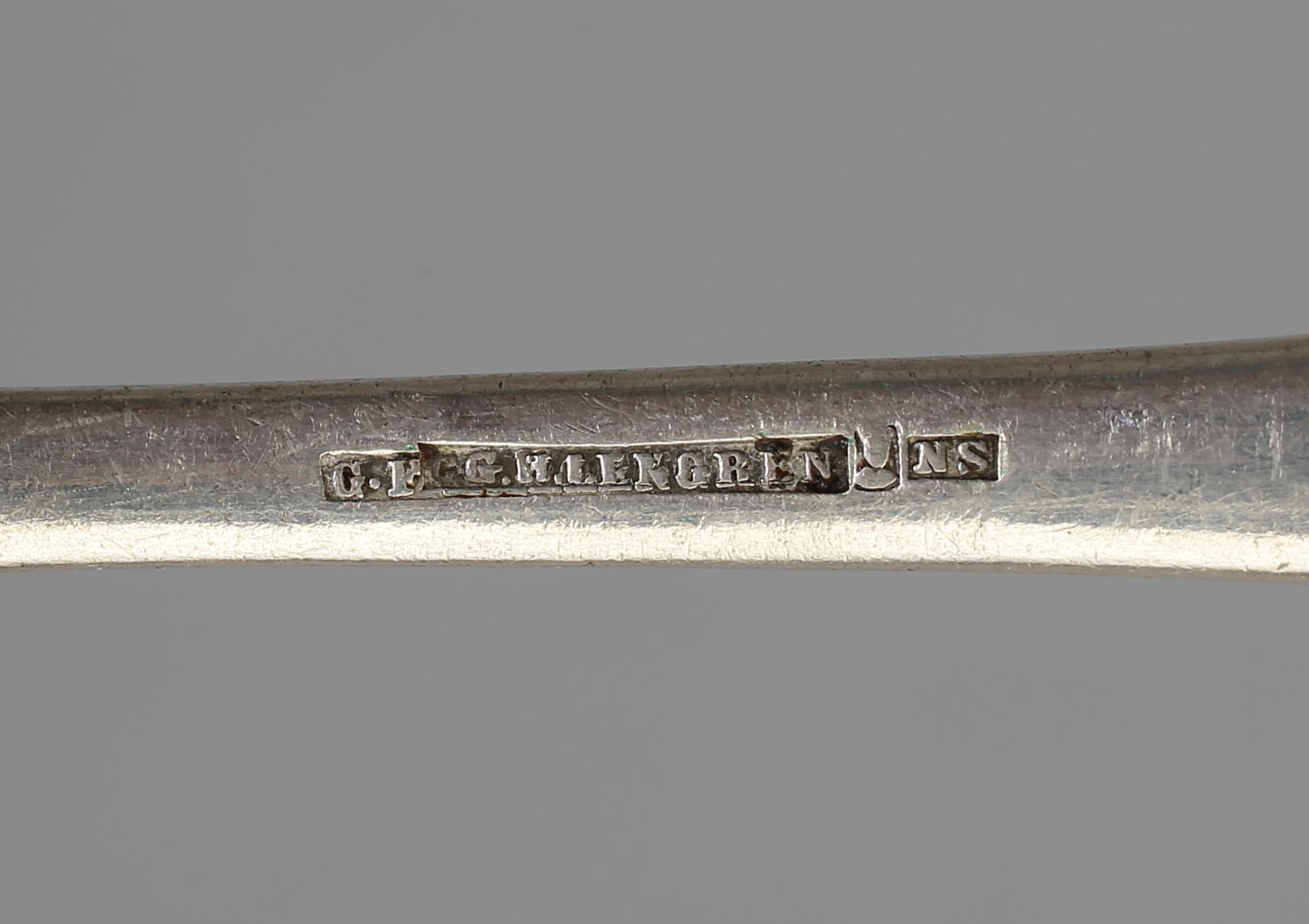 SKEDAR, 3+4+3 st, silver samt BESTICKSERVIS, 29 delar, nysilver, modell "Empire", bl.a. CG Hallberg.