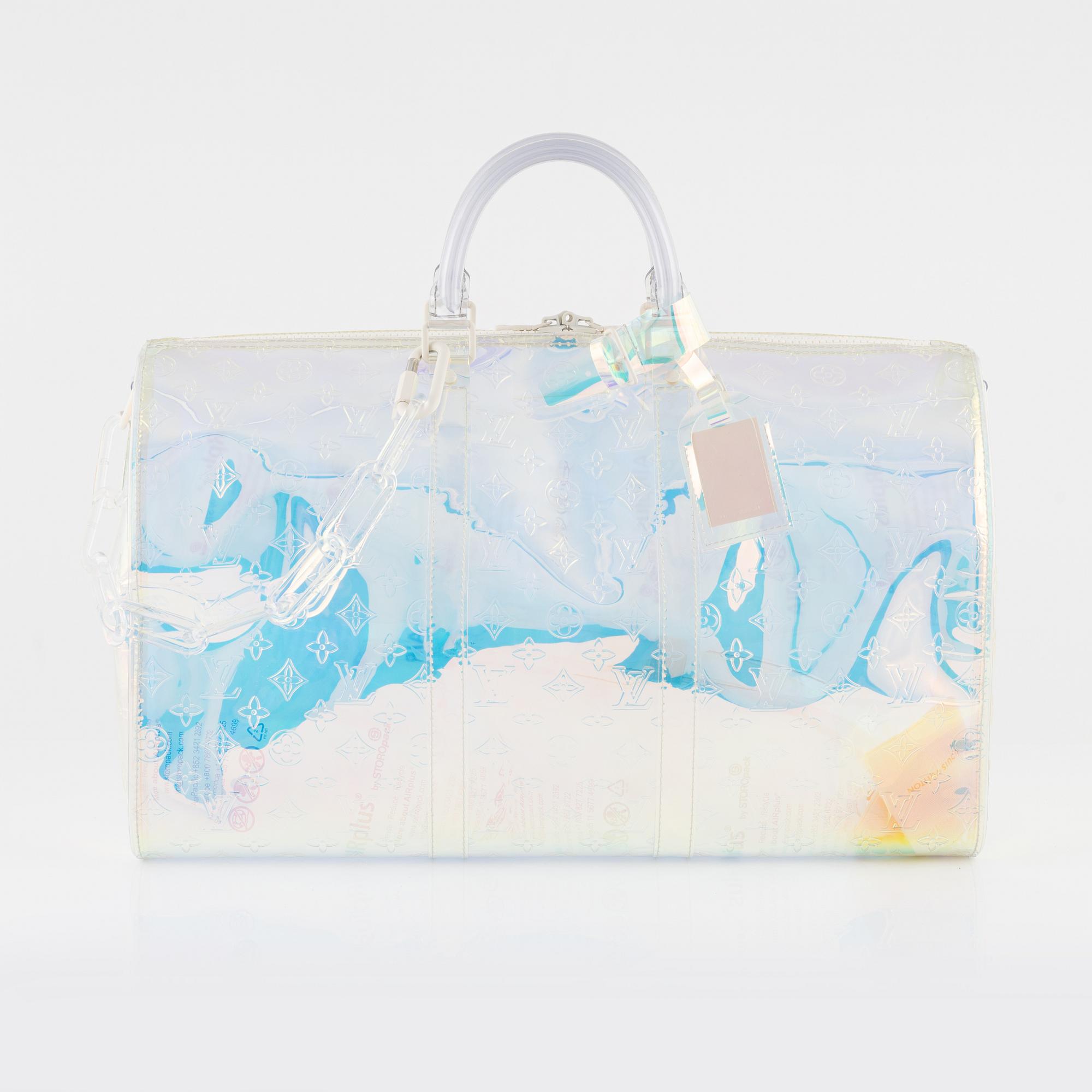 Louis Vuitton, weekendbag, "Keepall Bandouliere 50 Prism", Défilé Homme, 2019.