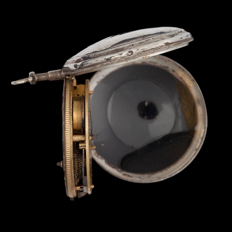 Pocket watch Anton Finn. Painted enamel, Vienna mid-1800s. 55mm.