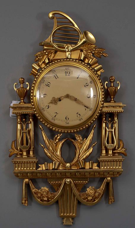 VÄGGPENDYL, trä, Gustaviansk stil, 1900-tal.