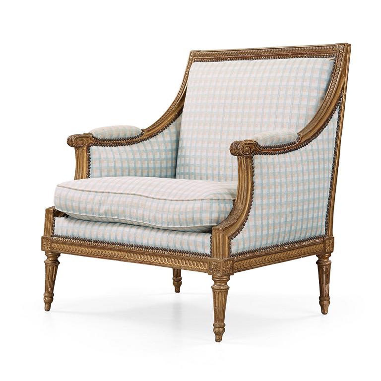 A Louis XVI circa 1770 marquise by Jean-Baptiste Lelarge, master in Paris 1738-71.