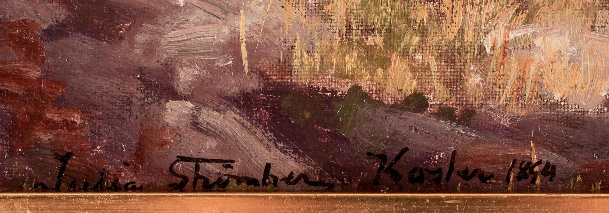 JULIA STRÖMBERG, olja på duk. Sign o dat 1854.