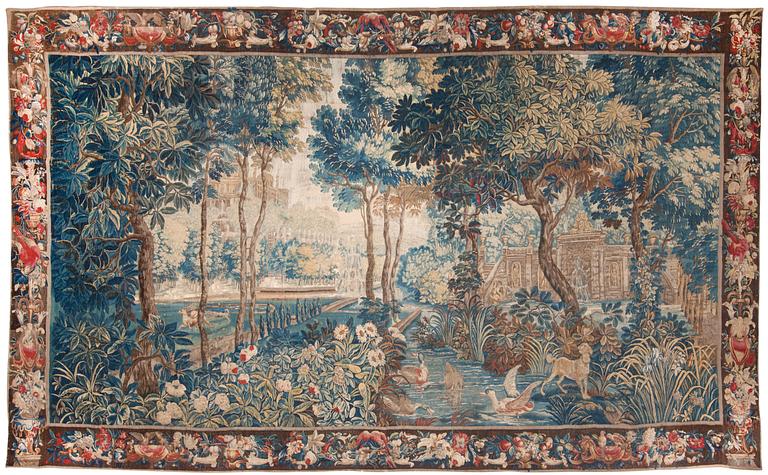 TAPESTRY. Tapestry weave. 298,5 x 508 cm. France beginning of the 18th century.