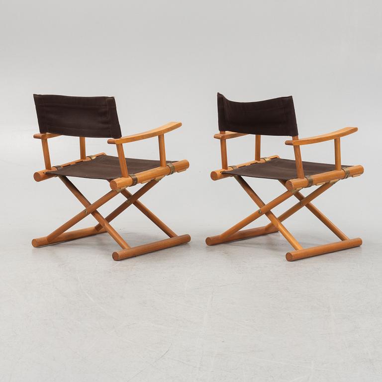 Elias Svedberg, karmstolar/fällstolar, ett par, Nordiska Kompaniet, 1900-talets mitt.