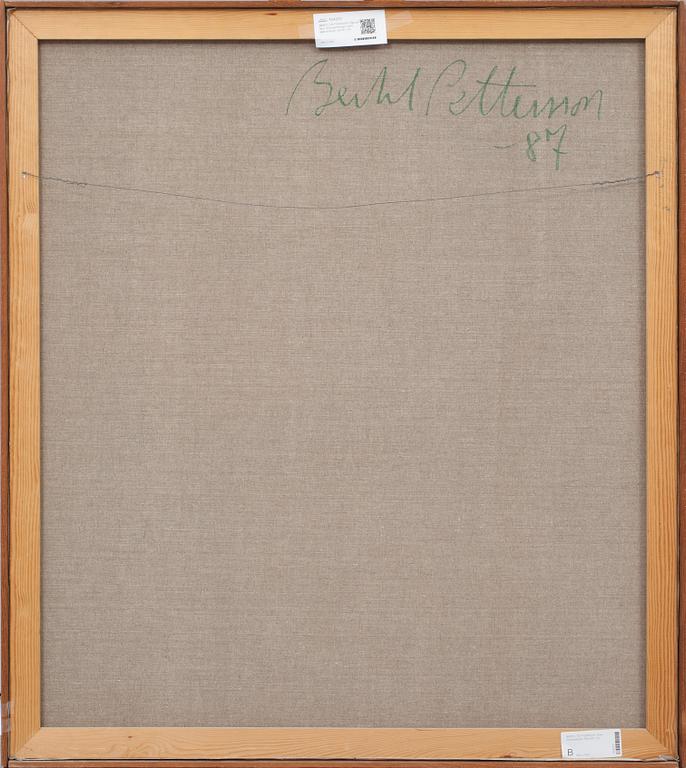 BERTIL PETTERSSON, Olja på duk, monogramsign samt sign a tergo, dat 87.