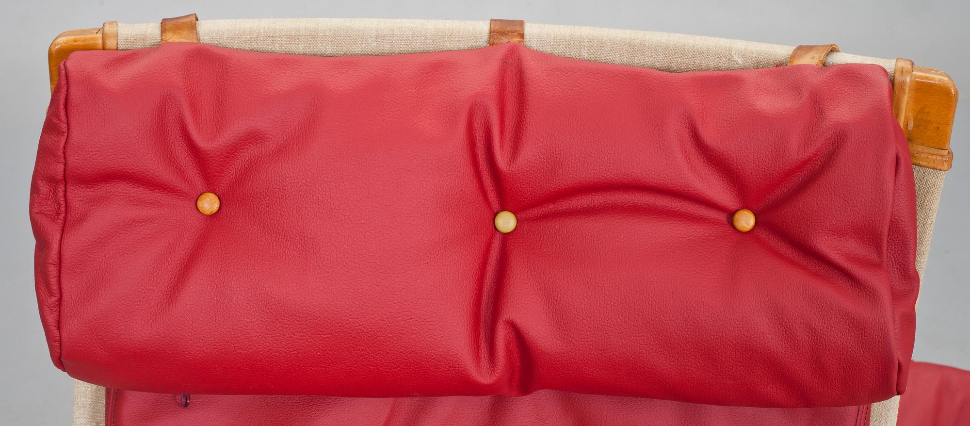 FÅTÖLJ med FOTPALL, "Pernilla", Bruno Mathsson, Dux.