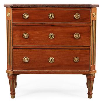 506. A late Gustavian late 18th Century commode.