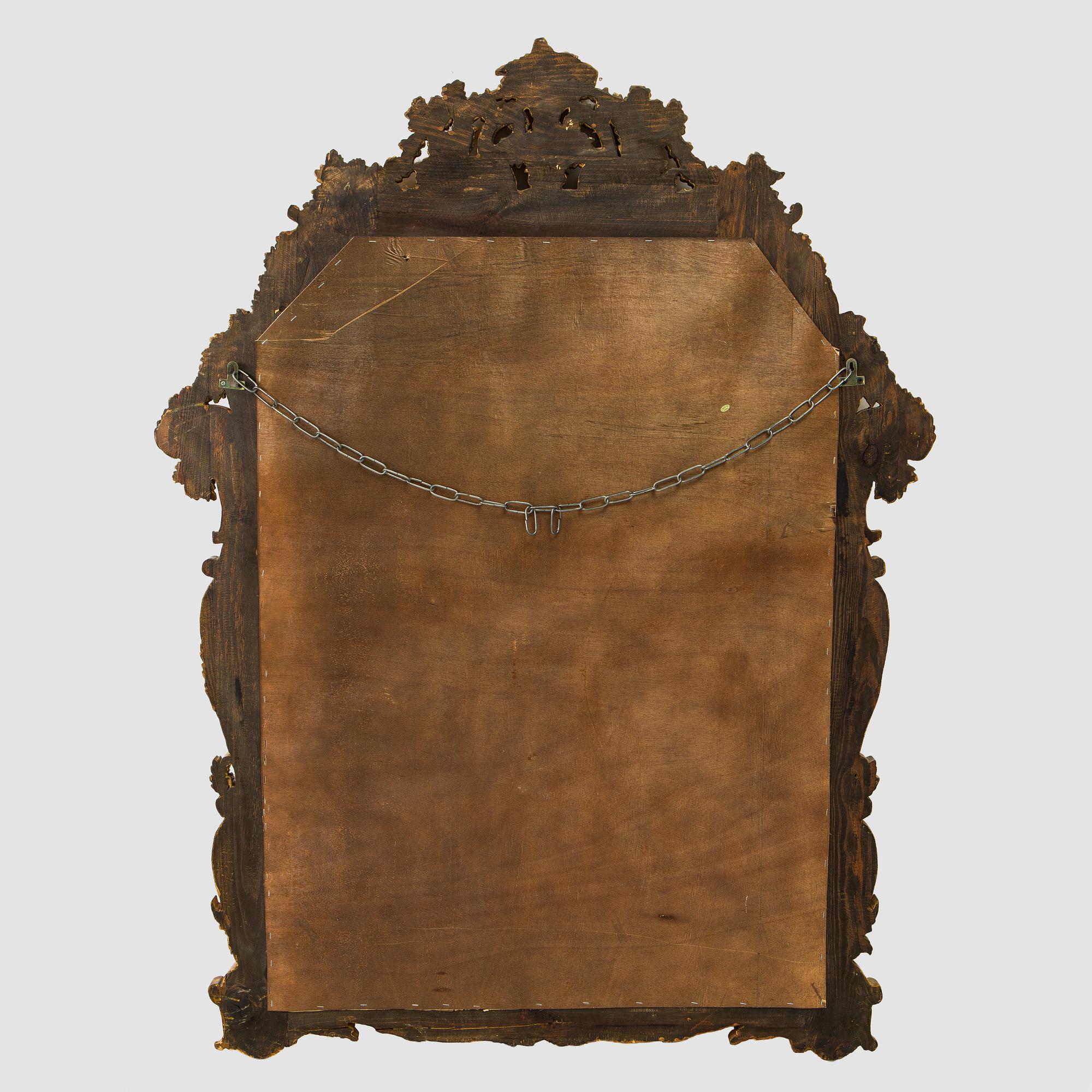 Mirror with console table, Baroque style, late 20th century.