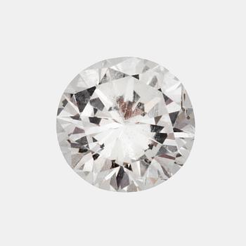 610. A brilliant-cut diamond, 0.74 ct, TW/IF according to EGI certificate.