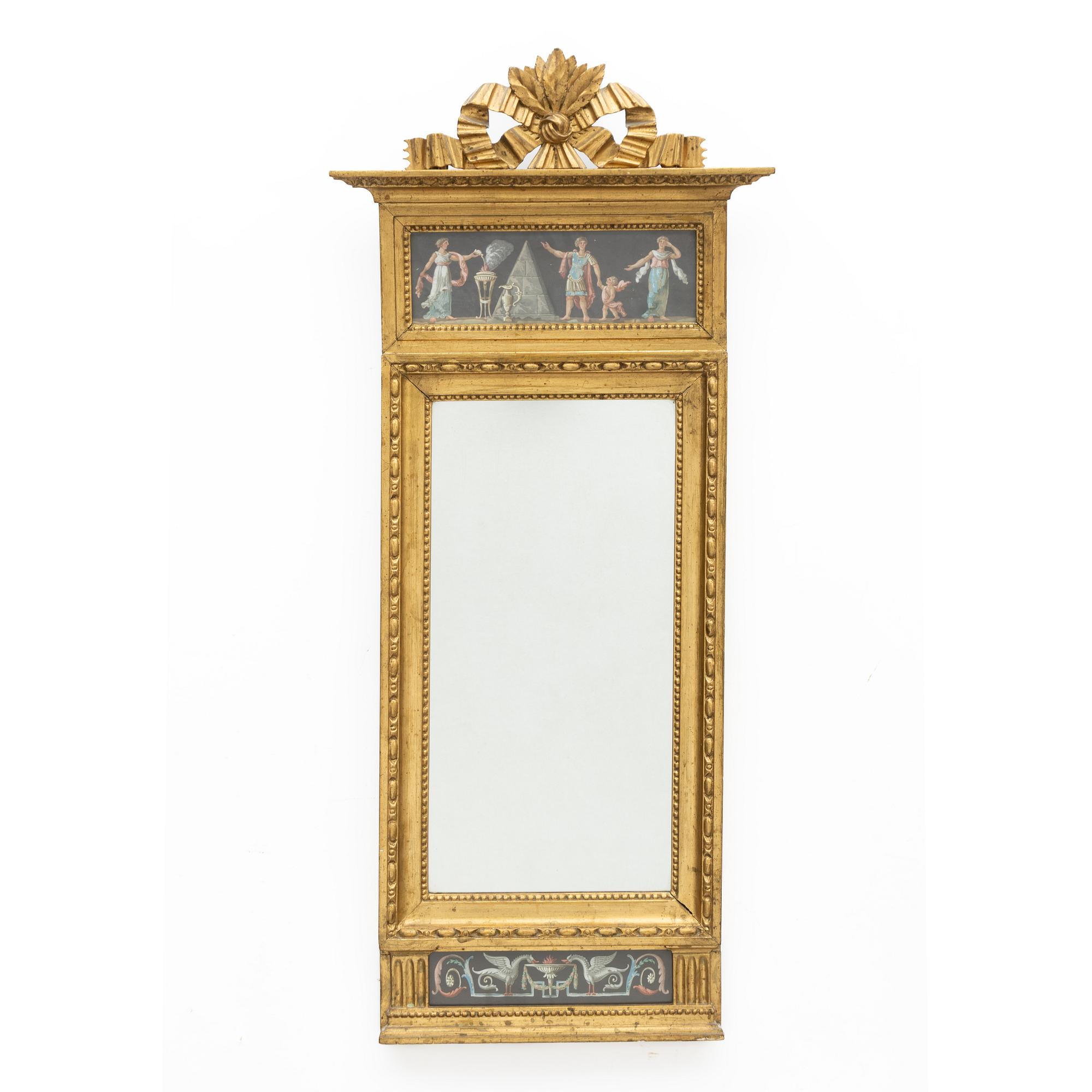 A late-Gustavian mirror, Sweden, around 1800.