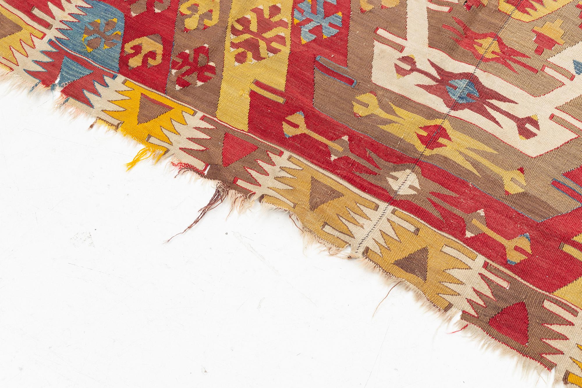 Rug, Antique Anatolian Kilim, circa 235 x 177 cm.