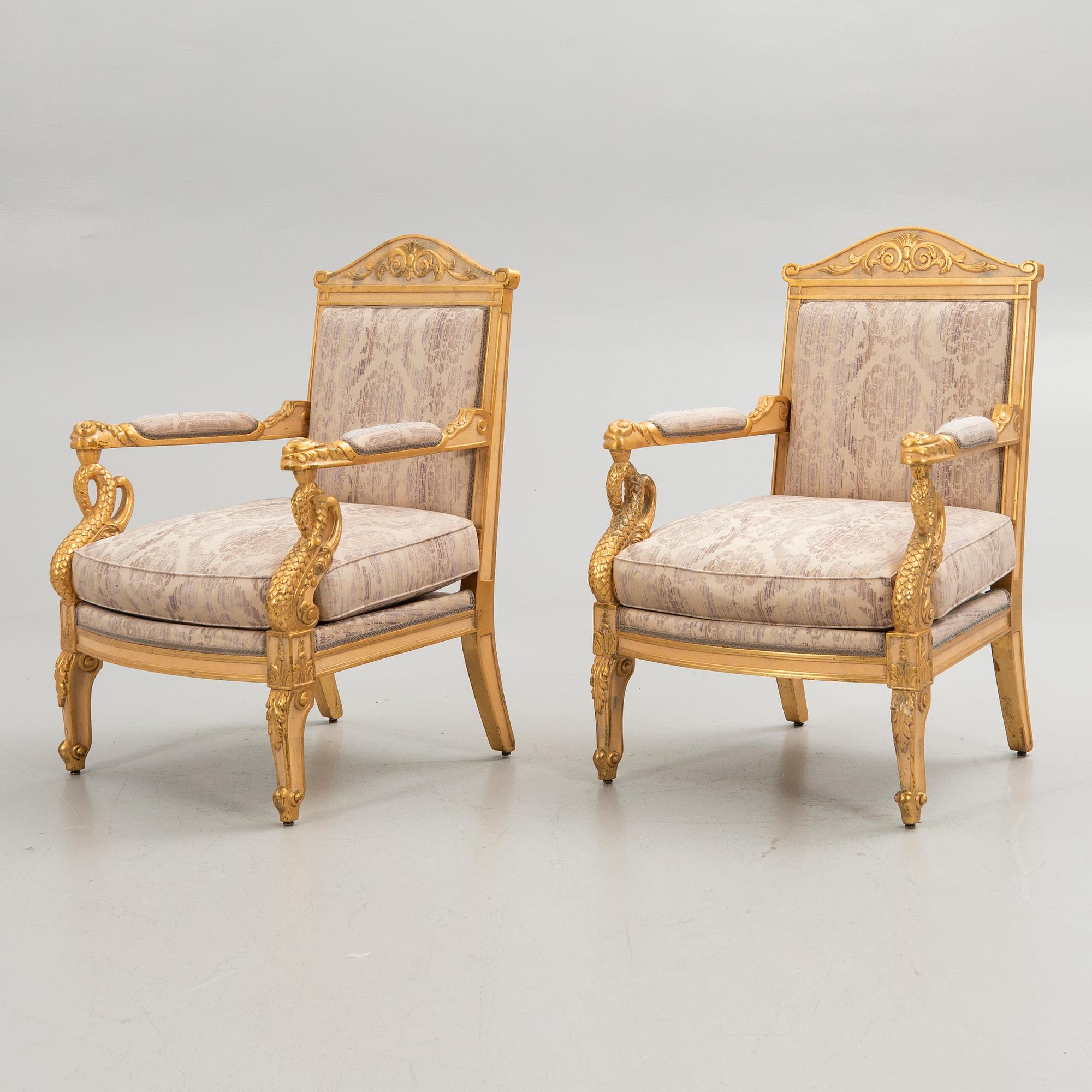 Kamstolar, 1 par, empire stil, 1900-tal.