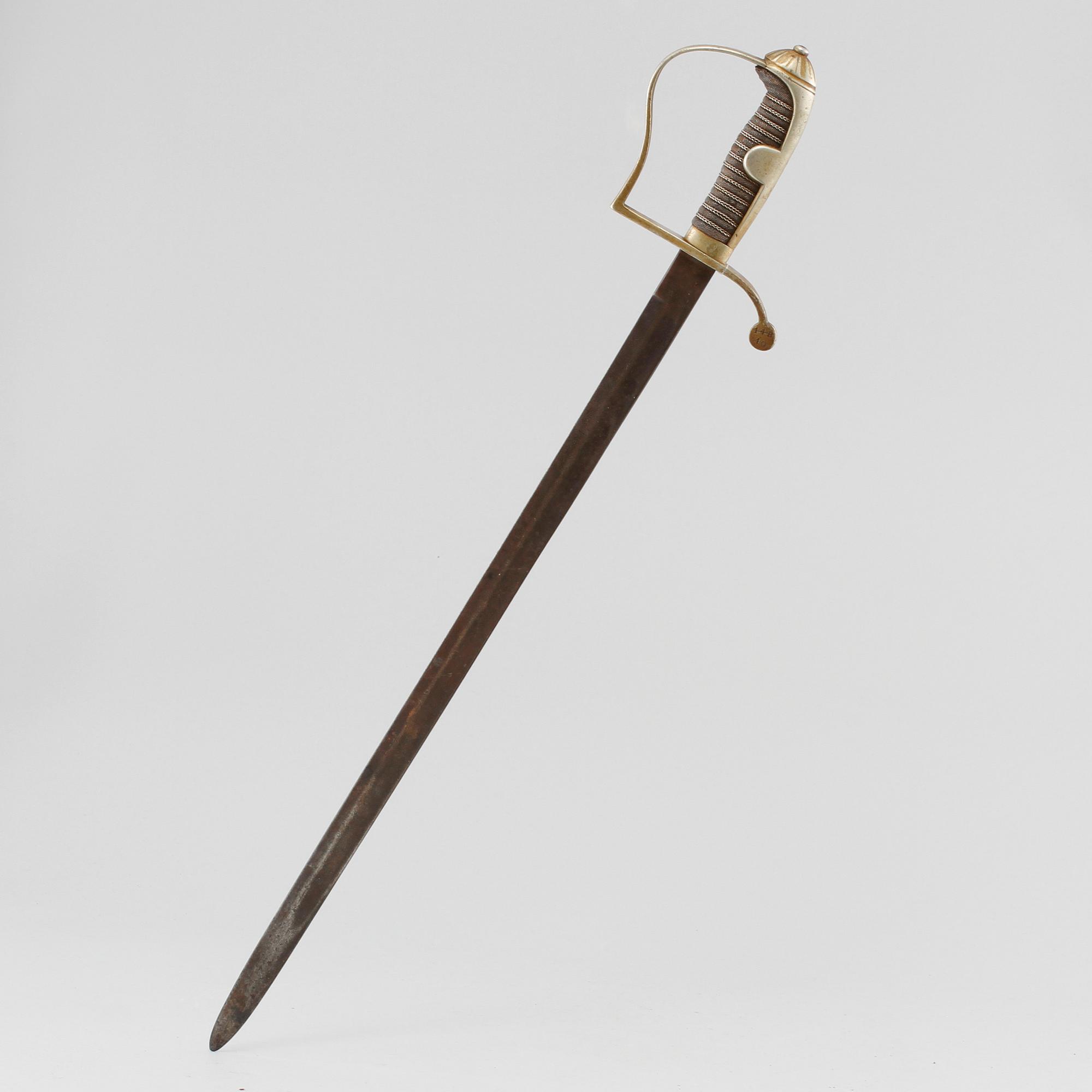 BLANKVAPEN, märkt Solingen, Danmark, omkring sekelskiftet 1800/1900.