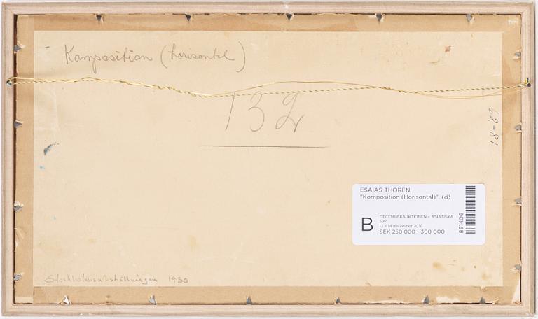 Esaias Thorén, "Komposition (Horisontal)" (Composition [Horizontal] ).