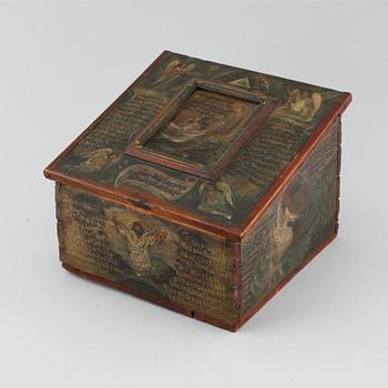 Wooden box, 19th century.