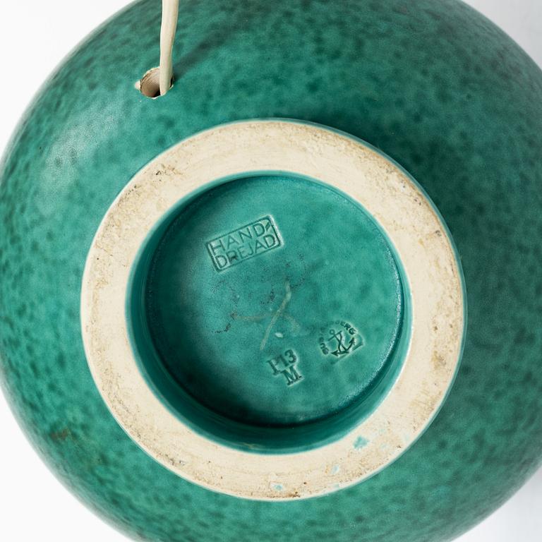Wilhelm Kåge, an 'Argenta' vase turned in to a lamp, Gustavsberg.