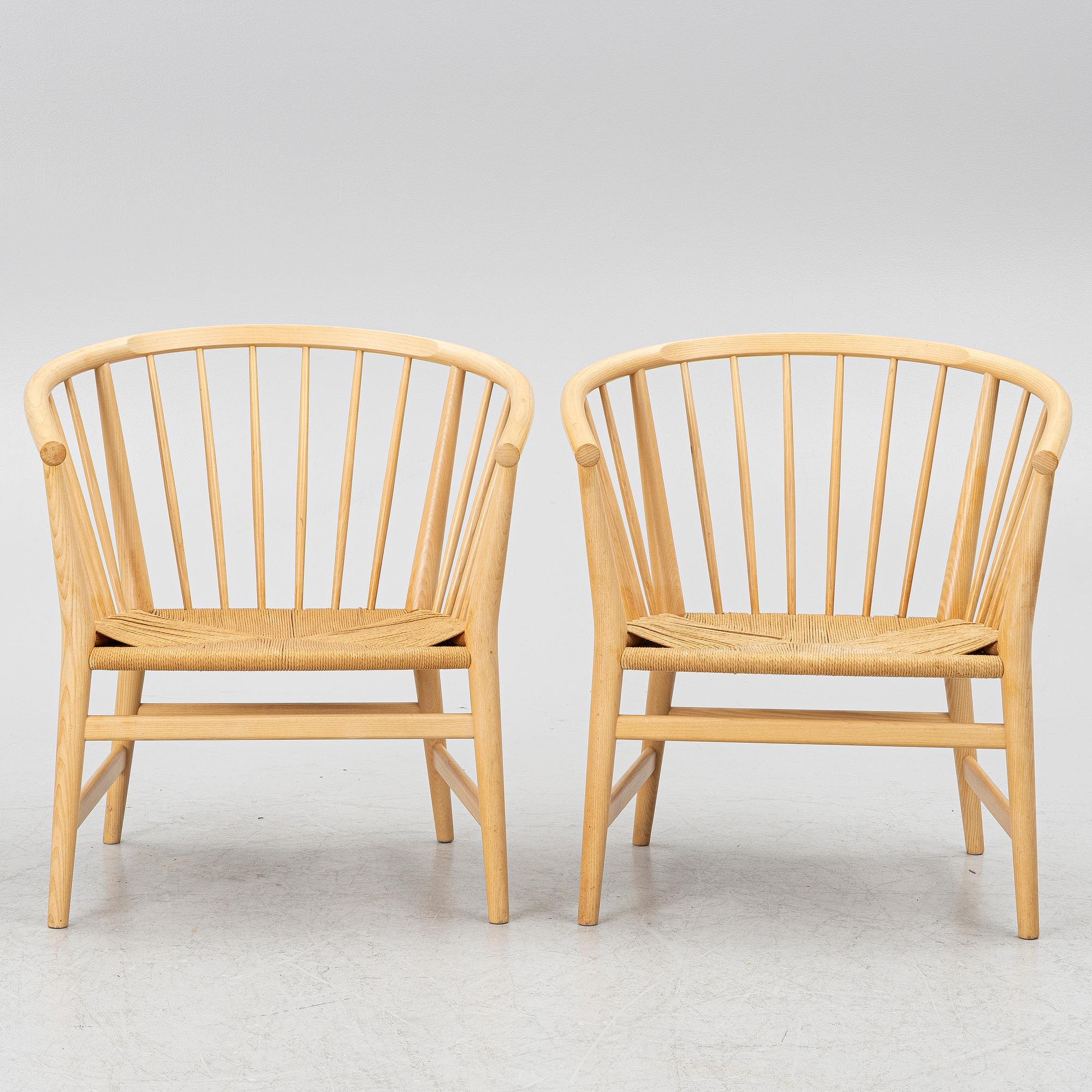 Hans J. Wegner, fåtöljer ett par, PP 112, PP Møbler, Danmark.