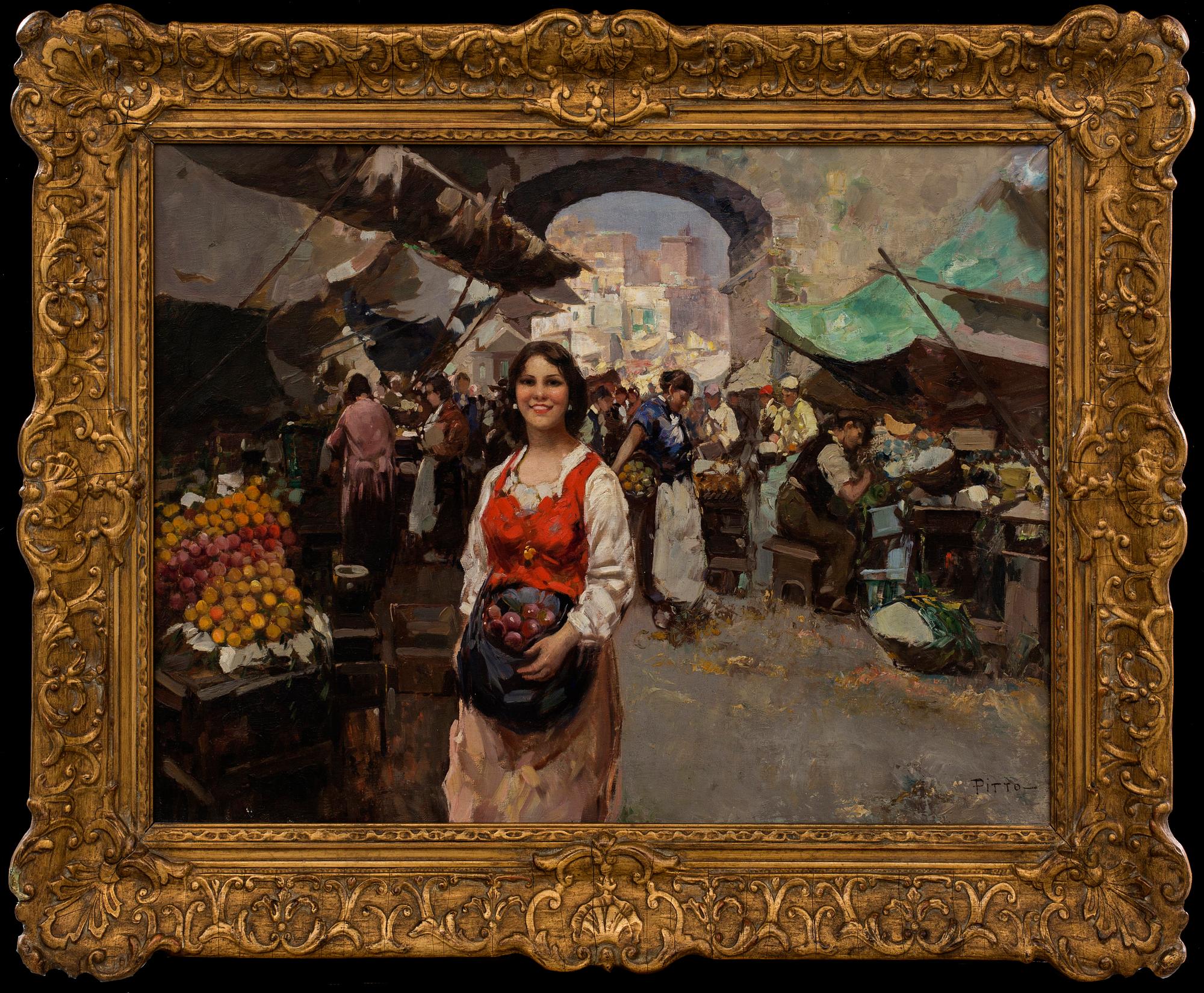 GIUSEPPE PITTO, oil on canvas, signed,