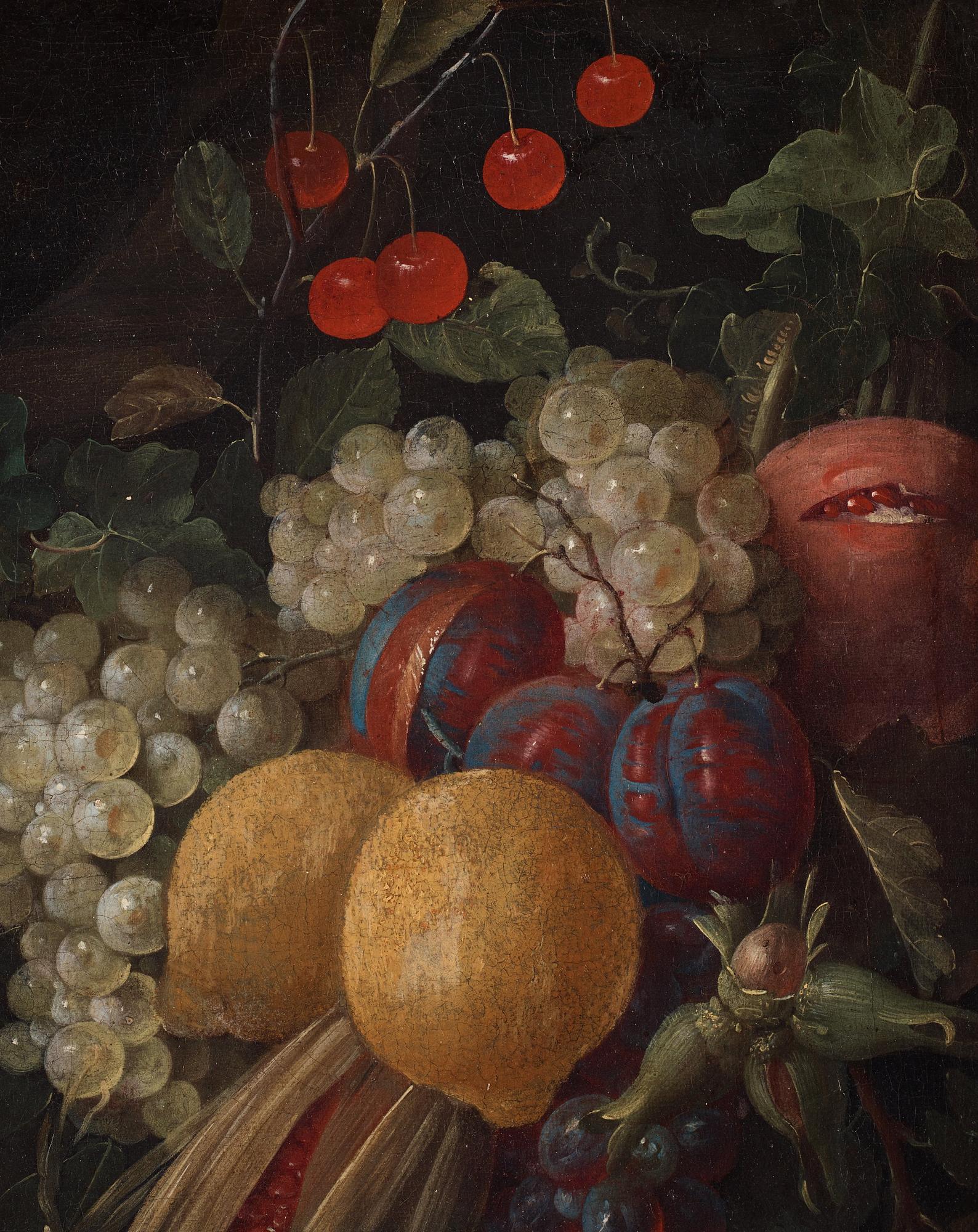 Joris van Son, attributed to, Still life with fruits, a pair.