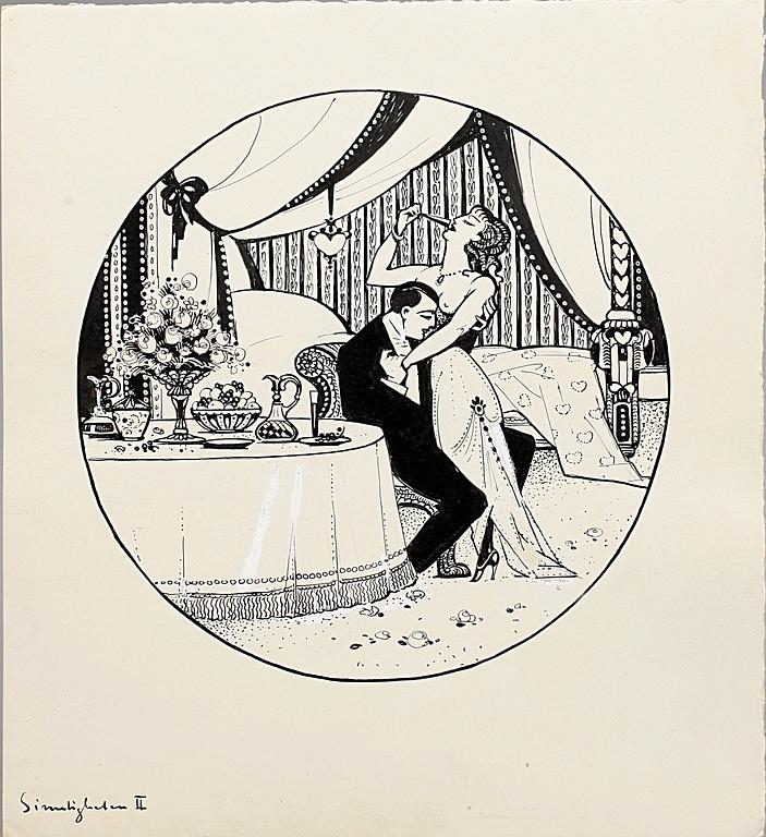 GÖSTA ADRIAN-NILSSON, tusch, 1900-talets början.