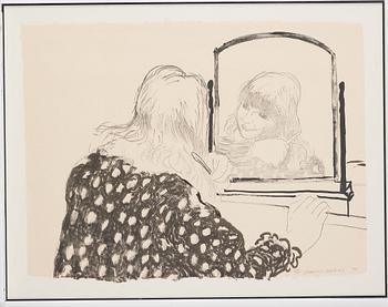 David Hockney, "Ann combing her Hair".