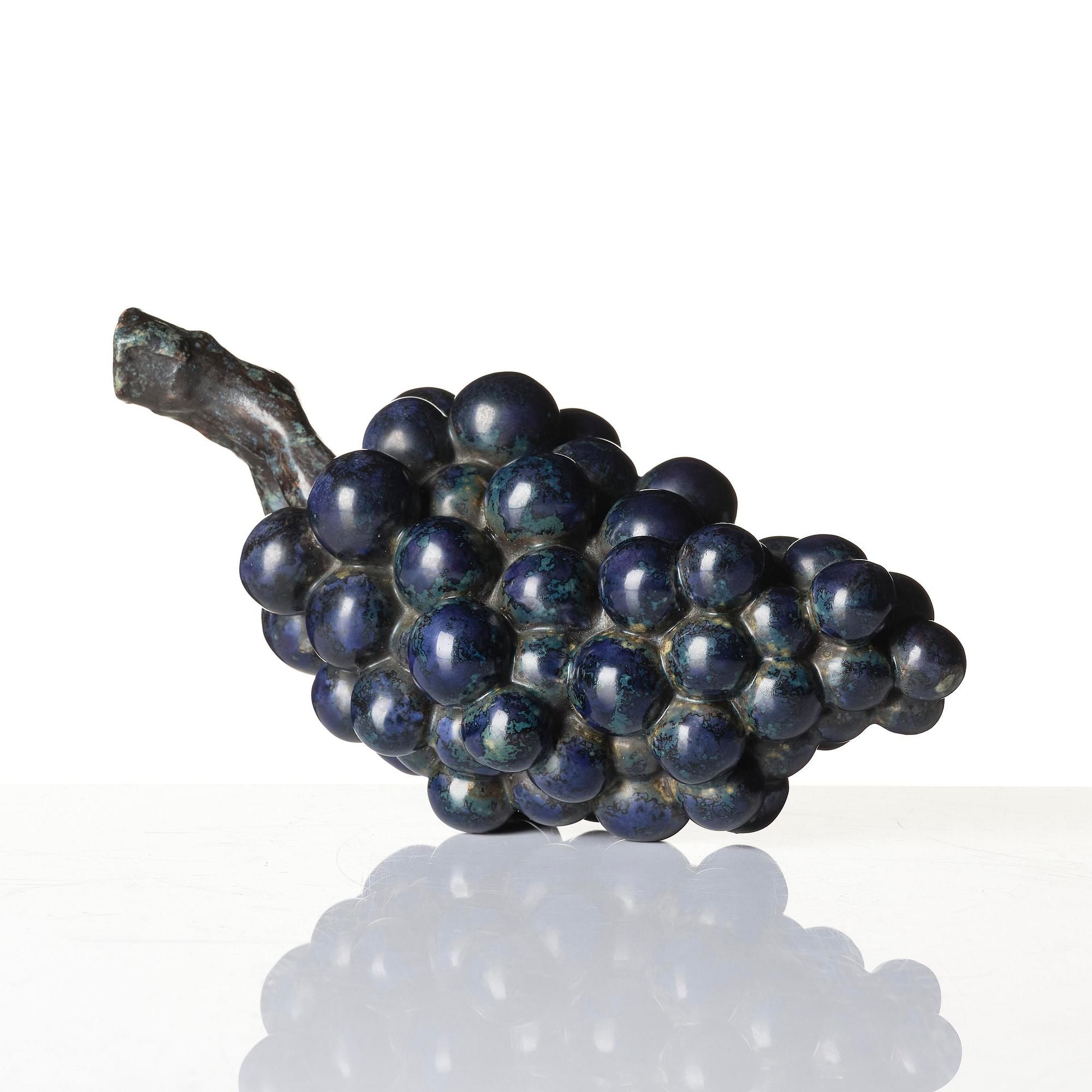 Hans Hedberg, a faience sculpture of a bunch of grapes, Biot, France.