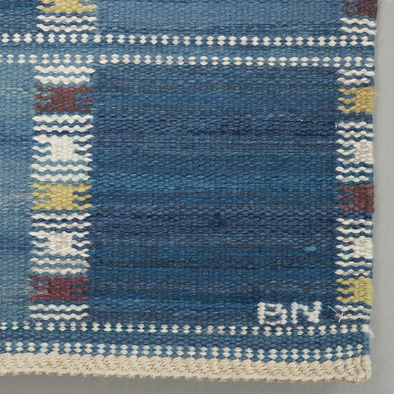 BARBRO NILSSON, a runner, flat weave, "Falurutan m blå II", 277,5 x 105,5 cm, signed AB MMF BN.