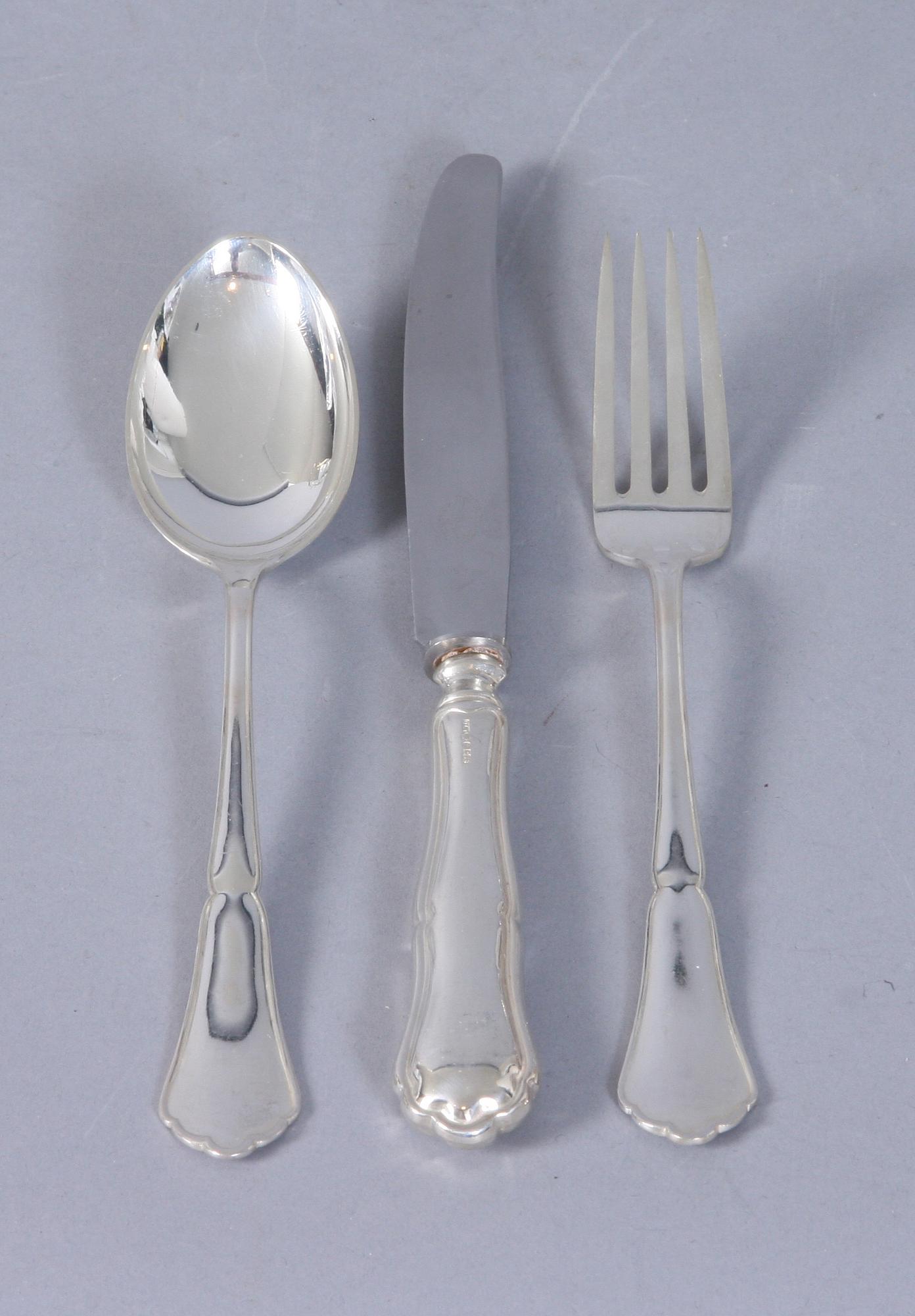BESTICKSERVIS, 36 delar, silver.