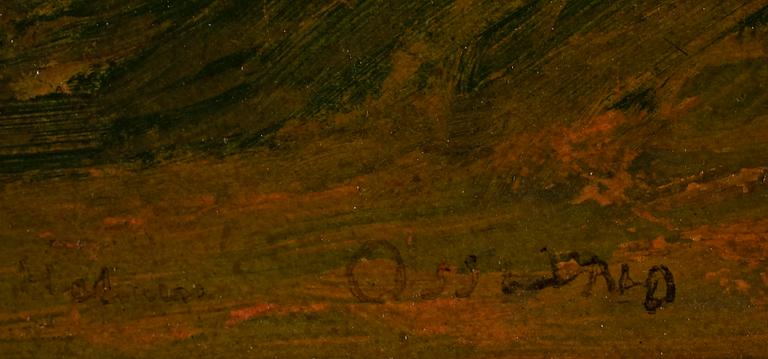 HELMER OSSLUND, olja på pannå. Sign.