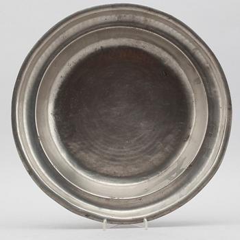 SKÅLFAT, tenn, Jonas Ingemarsson Boström, Göteborg 1745.