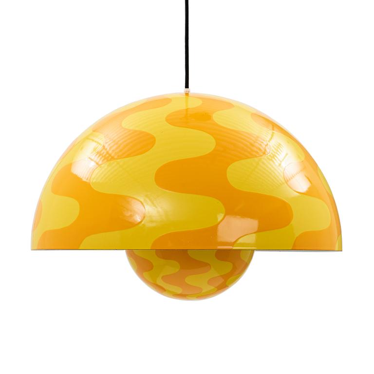 Verner Panton, an enameled metal "Flower Pot", by Louis Poulsen, Denmark 1970's.