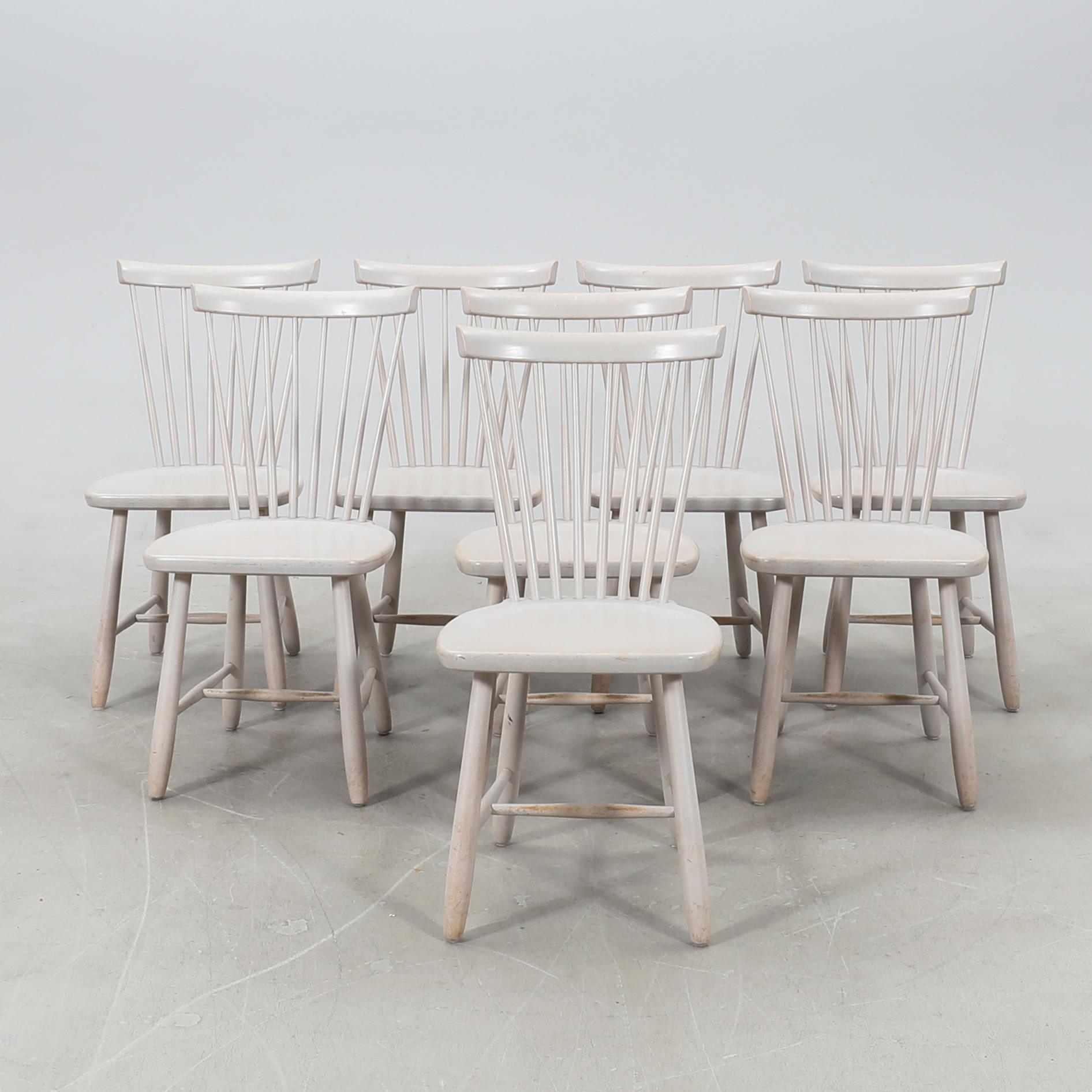 Carl Malmsten, stolar 8 st "Lilla Åland" Stolab 2006.