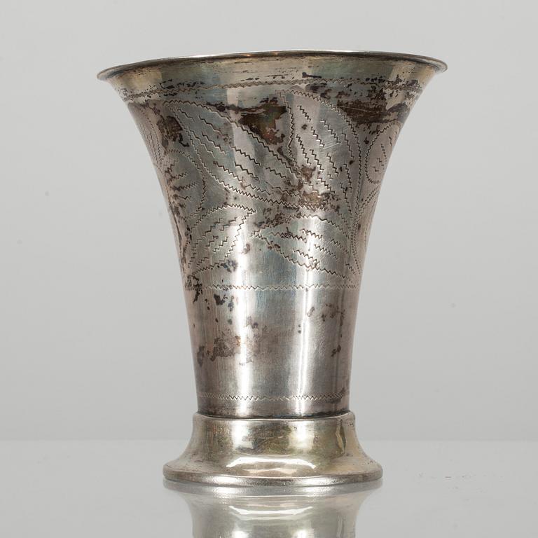 BÄGARE, silver, M.G.Roos, Åbo 1821.