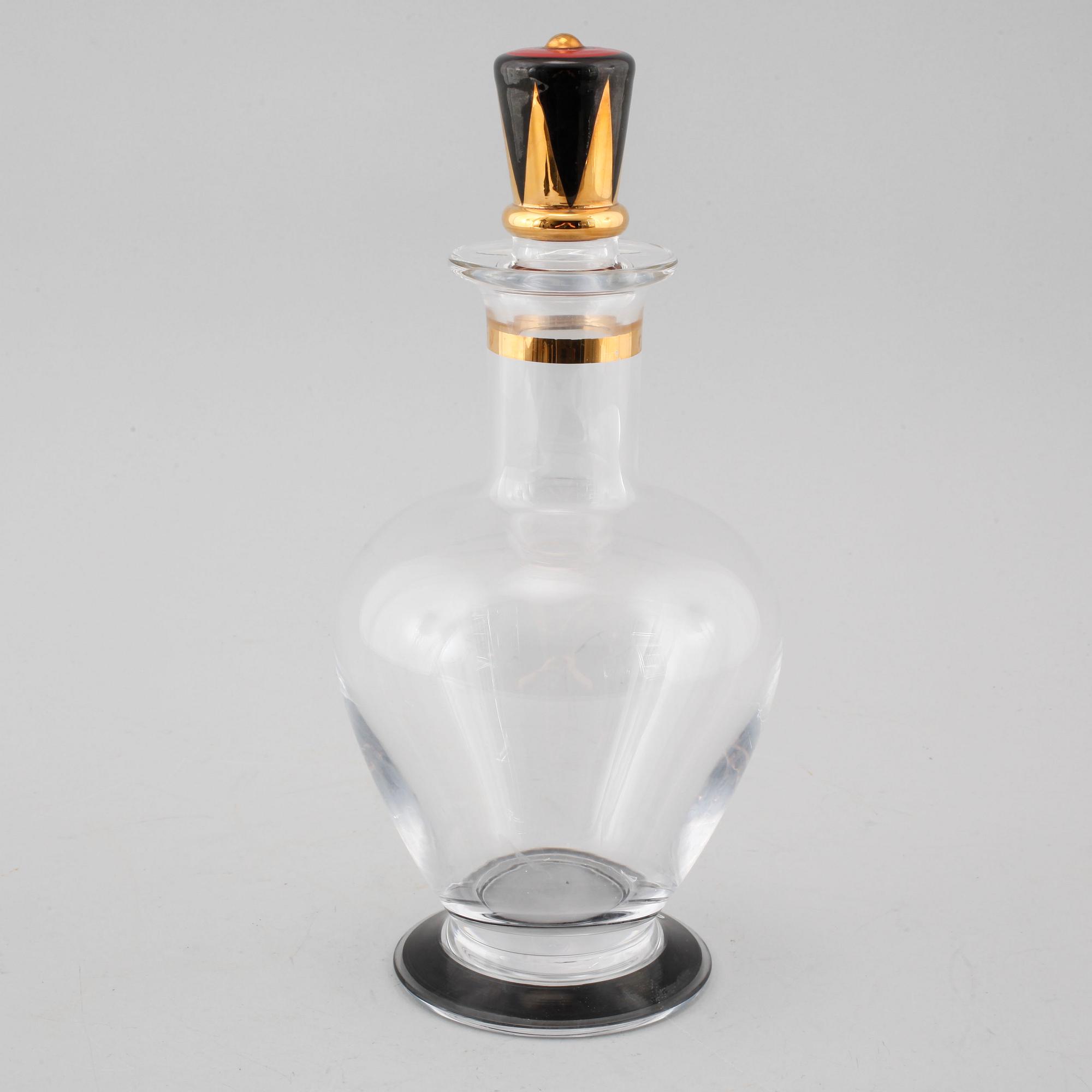KARAFF, glas, Gunnar Cyrén, ur Nobelservisen, Orrefors, 1900-talets fjärde kvartal.