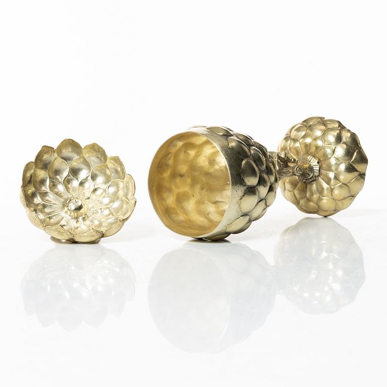 A silver gilt grape cup, historicism, 19th Century.