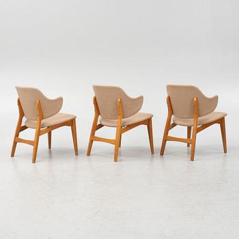 Three model 'Winni' armchairs, IKEA, Sweden, 1950's.
