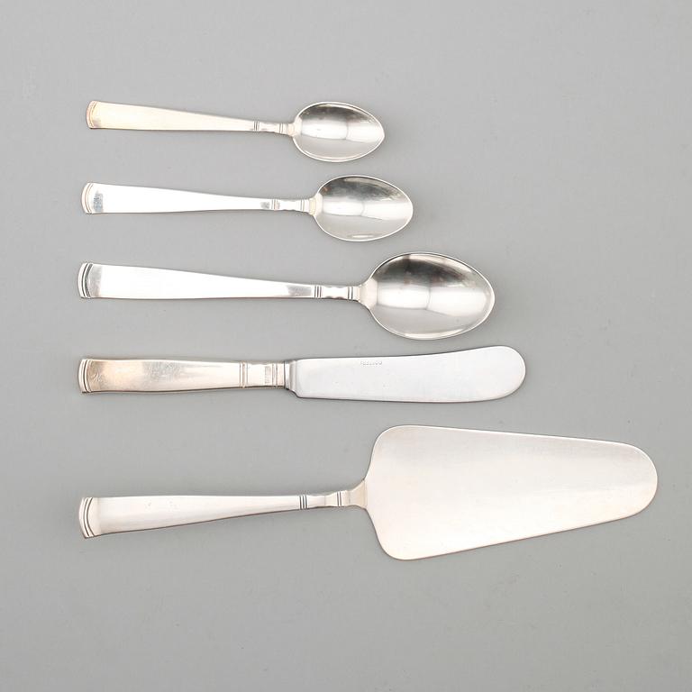 BESTICK, silver, "Rosenholm", GAB. Vikt ca 624 gram.