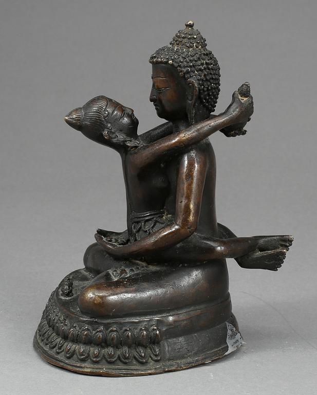 FIGURIN, brons, troligen Indien 1800-tal.