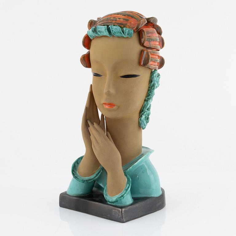Kurt Goeble, an earthenware figurine, Goldscheider, Austria, 1930's/40's.