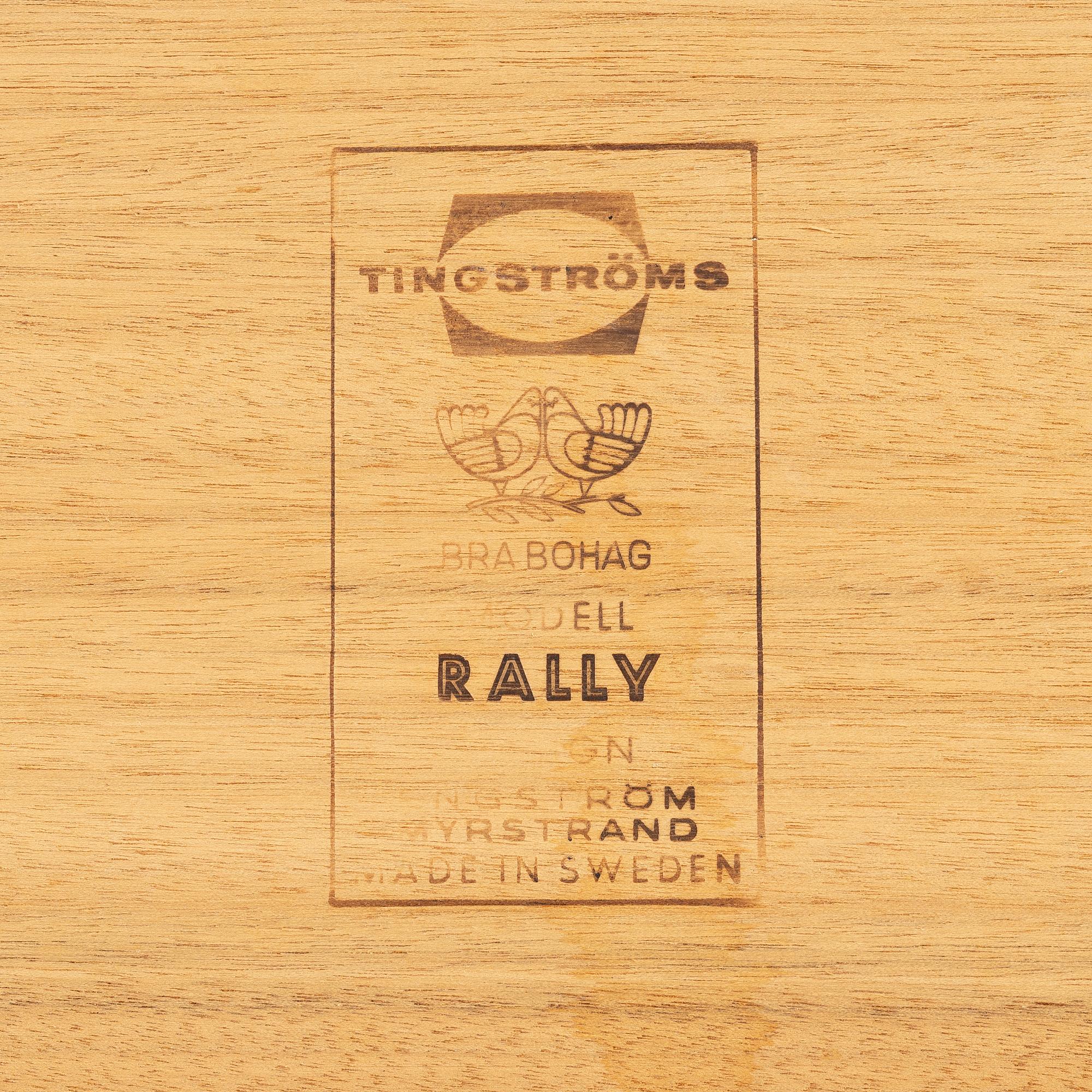Sven Engström & Gunnar Myrstrand, a 'Rally' bench, Tingströms, 1950s/60s.