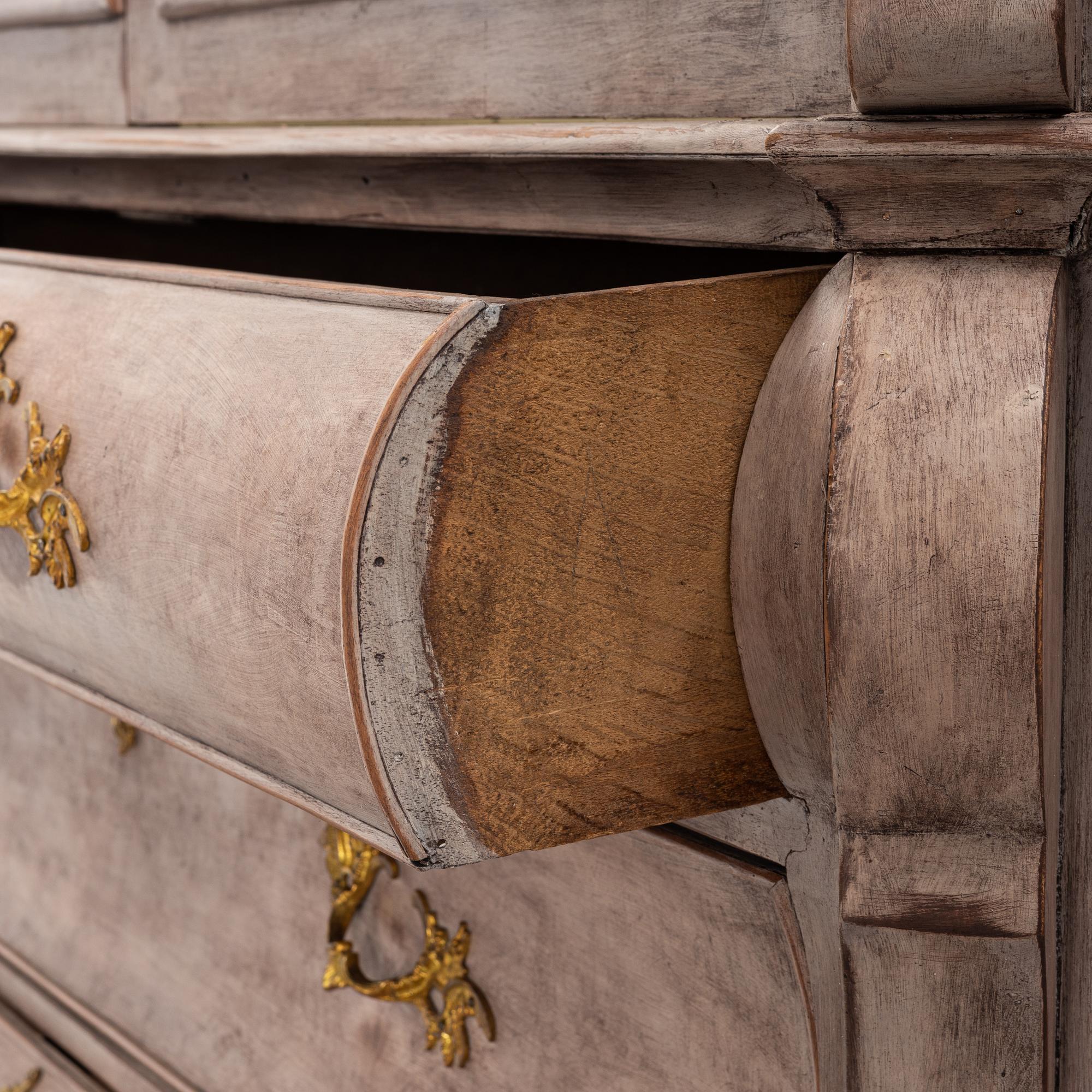 A painted Rococo style cabinet, early 20th Century.