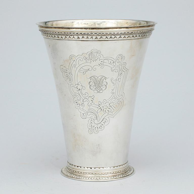 BÄGARE, silver, K. Anderson, Stockholm 1931. Vikt ca 466 gram.