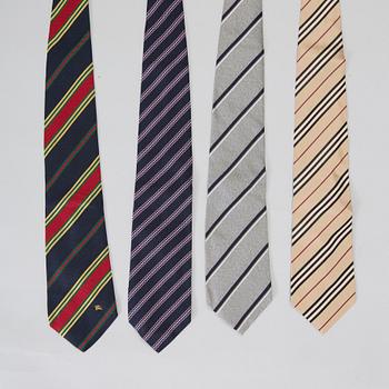 A set of four ties by Burberry.