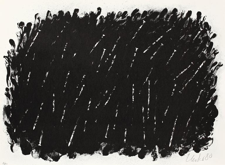 GUNTHER UECKER, färgoffset, 4 st, sign o dat 80, numr 84/200.