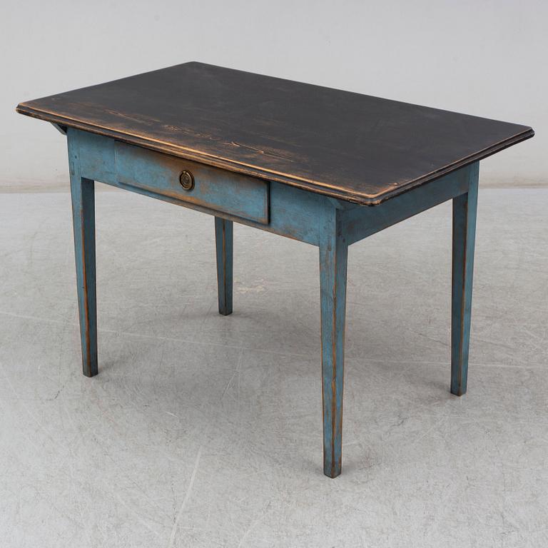 a painted table from the mid 19th century.