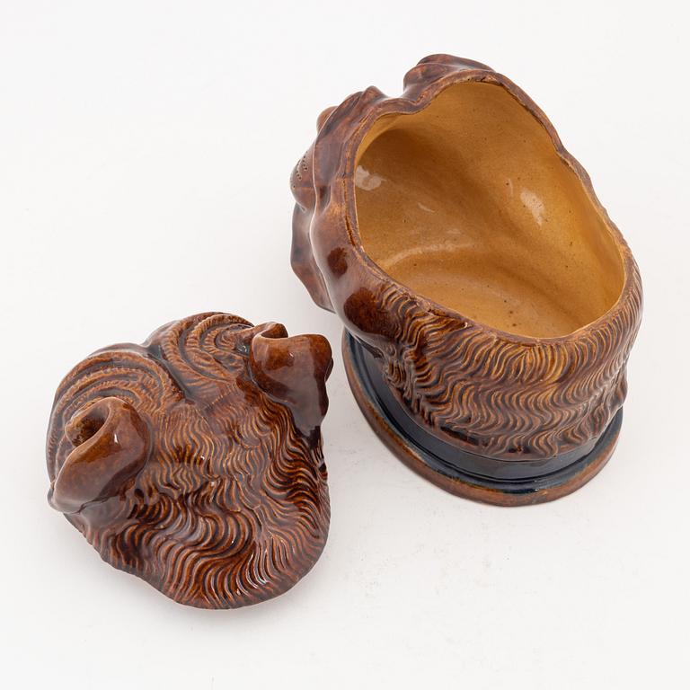 Albin Hamberg, an earthenware tobacco jar, Höganäs, Sweden, early 20th century.