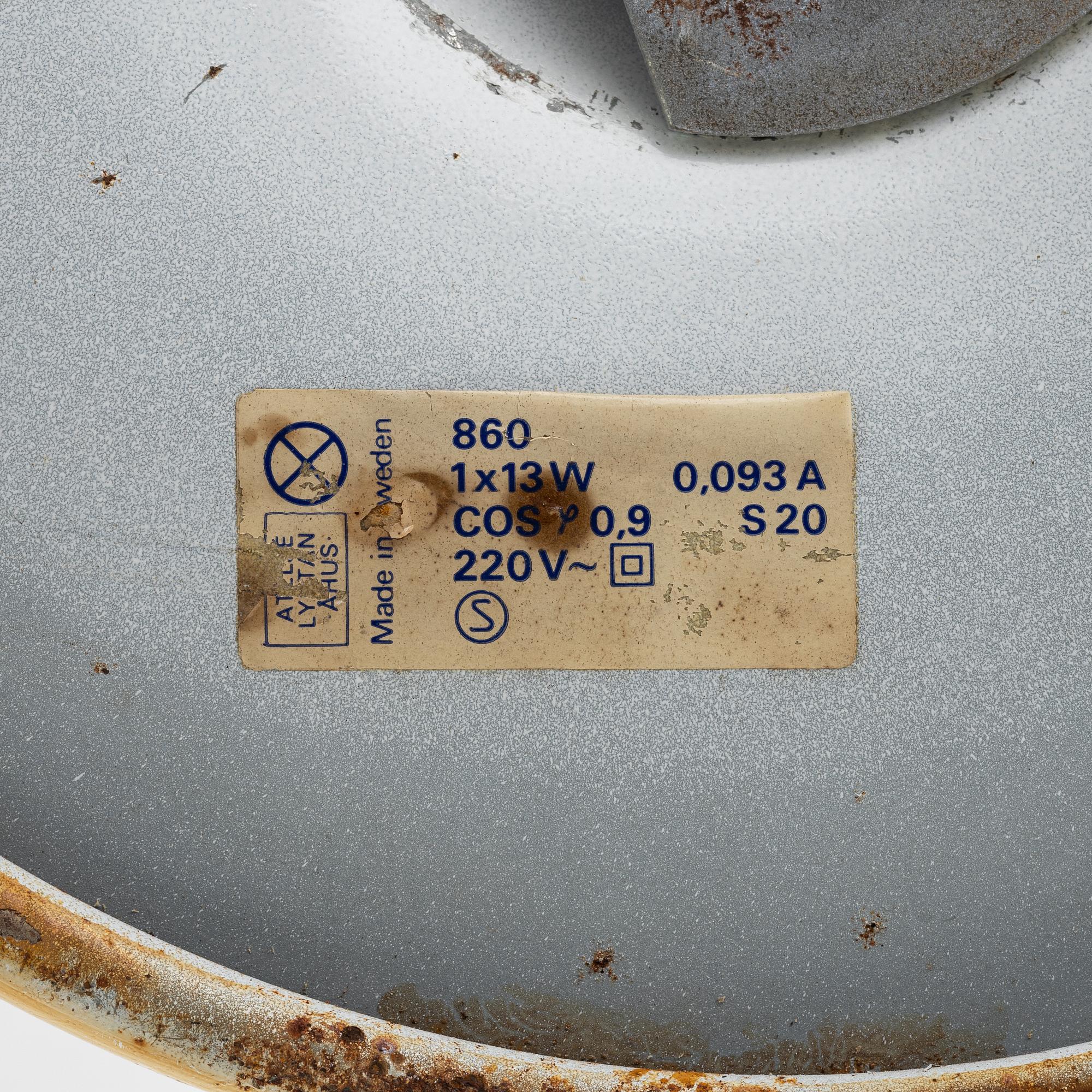 Anders Pehrson, two similar 'Tube' table lamps, Ateljé Lykten, 1970's.