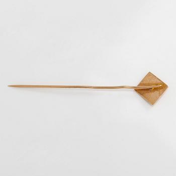 Björn Weckström, dress shirt buttons and tie pin 'Square', 14K gold, Lapponia 1966, 1968.